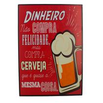 Quadro Decorativo Cerveja - Vermelha (MDF)