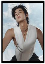 Quadro Decorativo Cha Eun-woo com Moldura e Acetato A3 42x30cm.