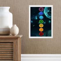 Quadro Decorativo Chakras - Universo 33x24cm - com vidro Quadro Decorativo Chakras - Universo 33x24cm - com vidro