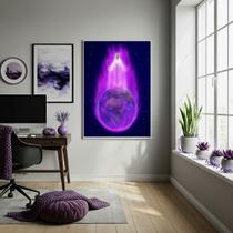 Quadro Decorativo Chama Violeta Saint Germain - 70x50cm