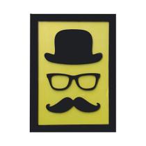 Quadro Decorativo Chapeu &amp Bigode 40x30 - D'Rossi