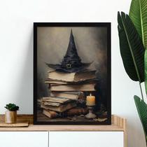 Quadro Decorativo Chapéu De Bruxa 45x34cm Quadro Decorativo Chapéu De Bruxa 45x34cm