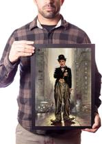 Quadro Decorativo Charlie Chaplin Arte Poster Moldurado Quadro Decorativo Charlie Chaplin Arte Poster Moldurado