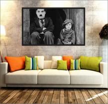Quadro Decorativo Charlie Chaplin Com Moldura Salas Decorações TT02