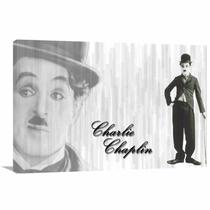 Quadro decorativo Charlie Chaplin Retro Tela em Tecido Quadro decorativo Charlie Chaplin Retro Tela em Tecido