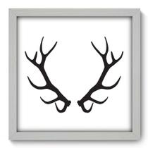 Quadro Decorativo - Chifres de Alce - 33cm x 33cm - 029qdsb Quadro Decorativo - Chifres de Alce - 33cm x 33cm - 029qdsb