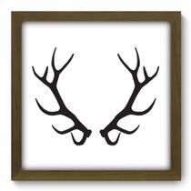 Quadro Decorativo - Chifres de Alce - 33cm x 33cm - 029qdsm Quadro Decorativo - Chifres de Alce - 33cm x 33cm - 029qdsm