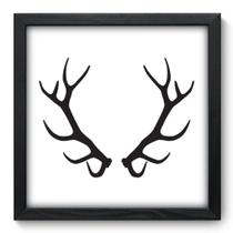 Quadro Decorativo - Chifres de Alce - 33cm x 33cm - 029qdsp Quadro Decorativo - Chifres de Alce - 33cm x 33cm - 029qdsp