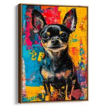 Quadro decorativo Chihuahua em Explosão Colorida - Art Canvas