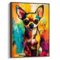 Quadro decorativo Chihuahua em Explosão de Cores - Art Canvas