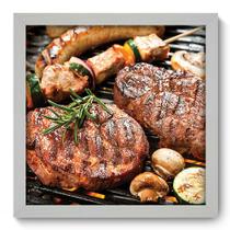 Quadro Decorativo - Churrasco - 33cm x 33cm - 155qdcb Quadro Decorativo - Churrasco - 33cm x 33cm - 155qdcb