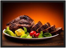 Quadro Decorativo Churrasco Churrascarias Gourmet Restaurantes Decoração Com Moldura