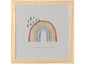 Quadro Decorativo Chuva Arco-íris 23,5x23,5cm Quadro Decorativo Chuva Arco-íris 23,5x23,5cm