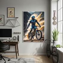 Quadro Decorativo Ciclista Radical-70x50cm Mold Preta Quadro Decorativo Ciclista Radical-70x50cm Mold Preta