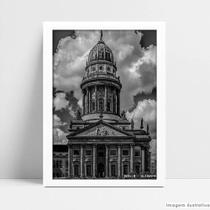 Quadro Decorativo Cidade Berlim em Moldura Caixa Quadro Decorativo Cidade Berlim em Moldura Caixa