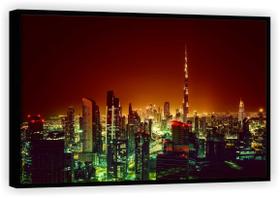 Quadro Decorativo Cidade Dubai Prédios Turismo Tela Canvas Premium