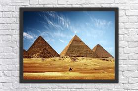 Quadro Decorativo Cidade Egito Pirâmides Salas Decorações Com Moldura