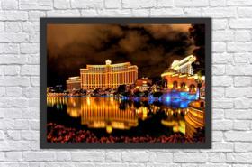 Quadro Decorativo Cidade Las Vegas Salas Decorações Com Moldura Quadro Decorativo Cidade Las Vegas Salas Decorações Com Moldura