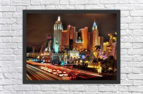 Quadro Decorativo Cidade Las Vegas Salas Decorações Com Moldura Quadro Decorativo Cidade Las Vegas Salas Decorações Com Moldura