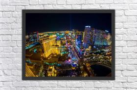 Quadro Decorativo Cidade Las Vegas Salas Decorações Com Moldura