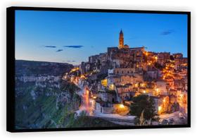 Quadro Decorativo Cidade Matera Itália Turismo Tela Canvas Premium Grande