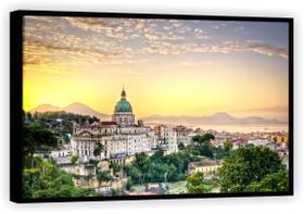 Quadro Decorativo Cidade Nápoles Itália Turismo Tela Canvas Premium