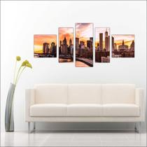 Quadro Decorativo Cidade New York Salas Interiores Decoração TT2