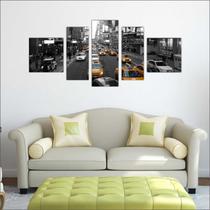 Quadro Decorativo Cidade New York Táxi Vintage Salas Interiores Decoração TT3 Quadro Decorativo Cidade New York Táxi Vintage Salas Interiores Decoração TT3