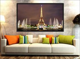 Quadro Decorativo Cidade Paris Torre Eiffel Salas Decorações Com Moldura TT13