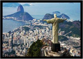 Quadro Decorativo Cidade Rio De Janeiro Cristo Redentor Paisagem Salas Com Moldura RC159 - Vital Printer