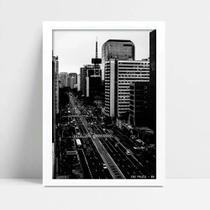 Quadro Decorativo Cidade São Paulo em Moldura Caixa