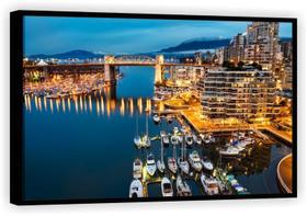 Quadro Decorativo Cidade Vancouver Canadá Turismo Tela Canvas Premium Grande Quadro Decorativo Cidade Vancouver Canadá Turismo Tela Canvas Premium Grande