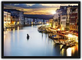 Quadro Decorativo Cidade Veneza Decoração De Salas Com Moldura