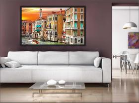 Quadro Decorativo Cidade Veneza Itália Salas Decorações Com Moldura TT14