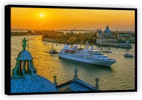 Quadro Decorativo Cidade Veneza Itália Turismo Grande Tela Canvas Premium G02