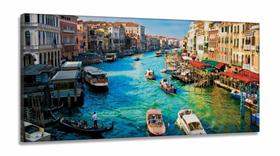 Quadro Decorativo Cidade Veneza Na Itália - em Tecido Canvas 130x60