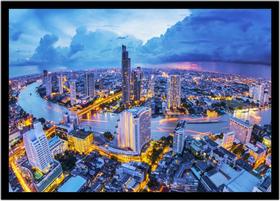 Quadro Decorativo Cidades Bangkok Tailândia Beleza Paisagem Quartos Salas Com Moldura RC060