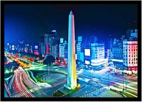 Quadro Decorativo Cidades Buenos Aires Argentina Paisagem Quartos Salas Com Moldura RC149