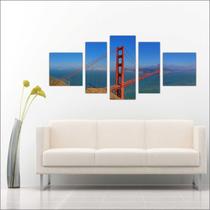Quadro Decorativo Cidades Califórnia Ponte São Francisco Salas Interiores Decoração TT01 Quadro Decorativo Cidades Califórnia Ponte São Francisco Salas Interiores Decoração TT01