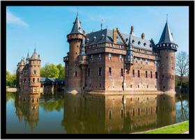 Quadro Decorativo Cidades Castelo De Haar Holanda Turismo Viagens Paisagem Salas Com Moldura RC140 - Vital Printer
