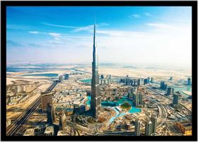 Quadro Decorativo Cidades Dubai Emirados Árabes Unidos Paisagem Quartos Salas Com Moldura RC038