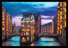 Quadro Decorativo Cidades Hamburgo Alemanha Paisagem Quartos Salas Com Moldura RC067 Quadro Decorativo Cidades Hamburgo Alemanha Paisagem Quartos Salas Com Moldura RC067