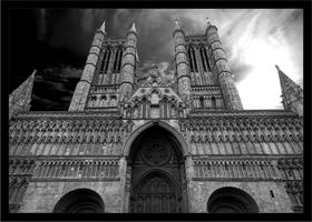 Quadro Decorativo Cidades Lincoln Inglaterra Catedral Paisagem Com Moldura RC010