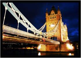 Quadro Decorativo Cidades Londres Tower Bridge Paisagem Quartos Salas Com Moldura RC021
