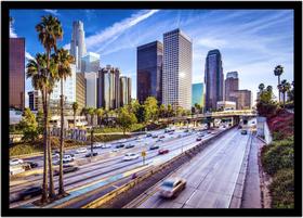Quadro Decorativo Cidades Los Angeles Paisagem Quartos Salas Com Moldura RC064 Quadro Decorativo Cidades Los Angeles Paisagem Quartos Salas Com Moldura RC064