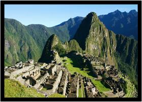 Quadro Decorativo Cidades Machu Picchu Peru Paisagem Empresas Lojas Quartos Salas Com Moldura RC112
