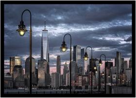 Quadro Decorativo Cidades Nova York EUA Paisagem Quartos Salas Com Moldura RC073