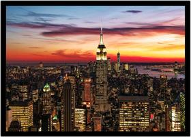Quadro Decorativo Cidades Nova York EUA Paisagem Quartos Salas Com Moldura RC074