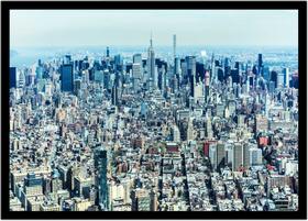 Quadro Decorativo Cidades Nova York Paisagem Quartos Salas Com Moldura RC026