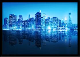 Quadro Decorativo Cidades Nova York Paisagem Quartos Salas Com Moldura RC168